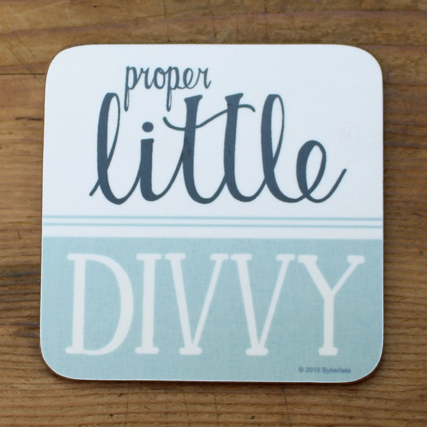Proper Little Divvy Scouse Coaster by Wotmalike