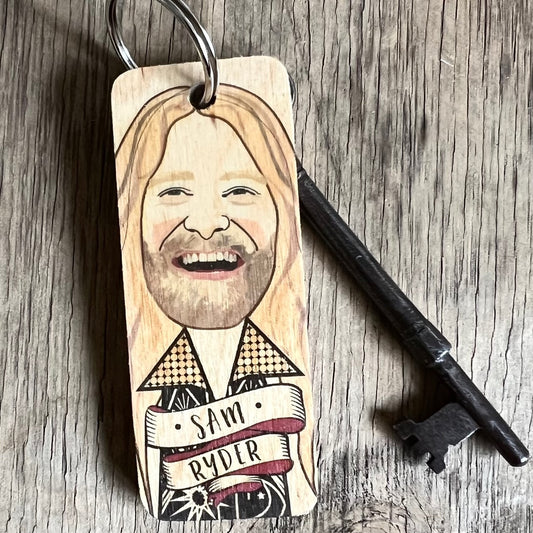 Sam Ryder Character Wooden Keyring by Wotmalike