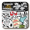 Scouse 5 Days of Christmas Cork Backed Coaster by Wotmalike