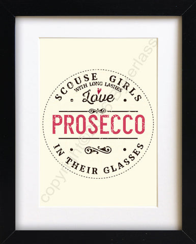 Scouse Girls With Long Lashes Love Prosecco In Their Glasses Print - SSP6