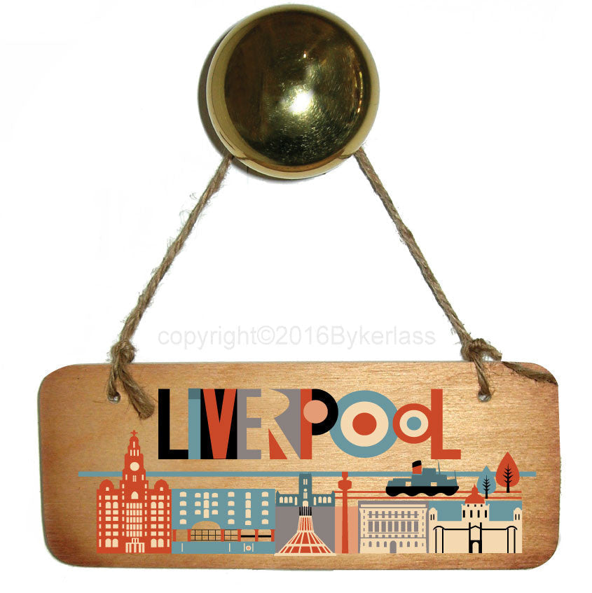 Liverpool City Bright Scouse Wooden Sign Scouse Gifts for everyone