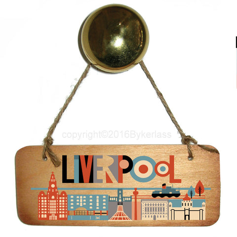 Liverpool City Bright Scouse Wooden Sign - RWS1
