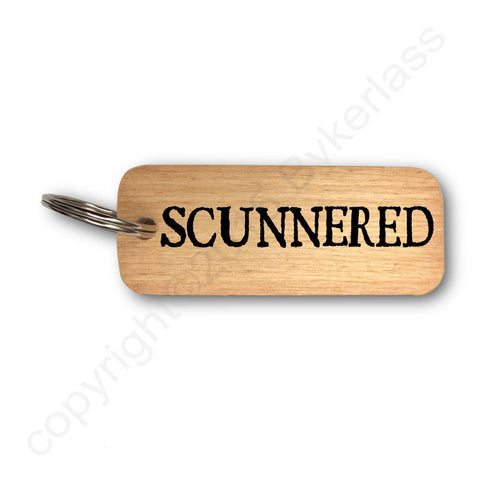 Scunnered -  Scottish Rustic Wooden Keyring - RWKR1