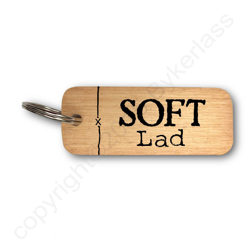 Soft Lad Scouse Rustic Wooden Keyring
