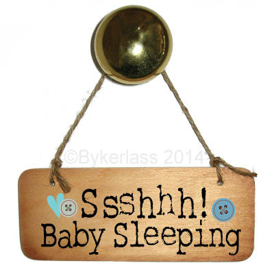 Ssshhhh Baby Sleeping (Boy) Rustic Wooden Sign