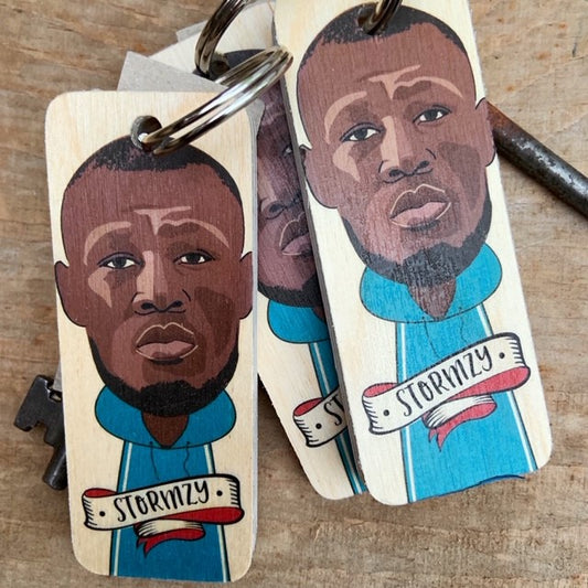 Stormzy Character Wooden Keyring by Wotmalike