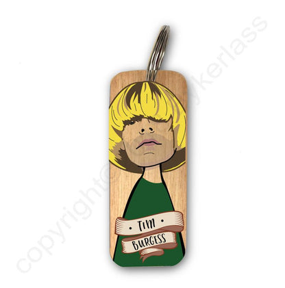 Tim Burgess The Charlatans Wooden Keyring by Wotmalike