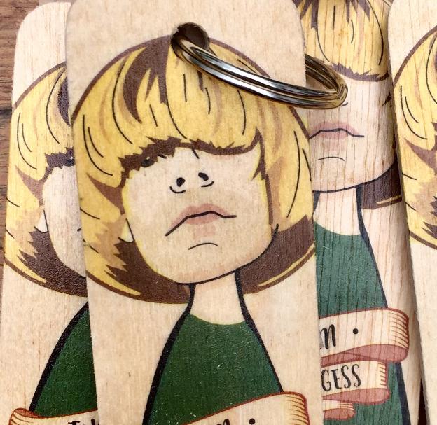 Tim Burgess The Charlatans Wooden Keyring by Wotmalike