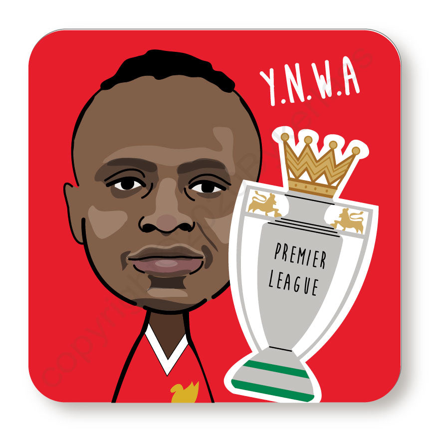 Sadio Mané Cork Backed Coaster by Wotmalike