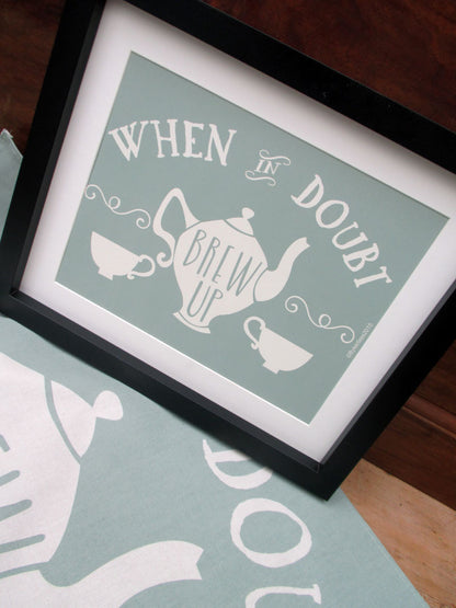 When in Doubt Brew Up Mounted Print