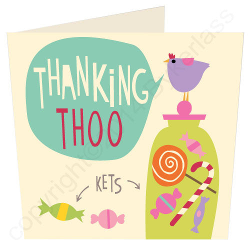 Thanking Thoo - Cumbrian Thank You Card 