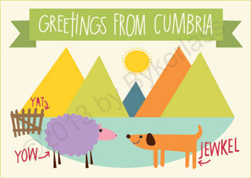 Wot Fettle Cumbrian Postcards 3 pack one of each design (WFP3pack)