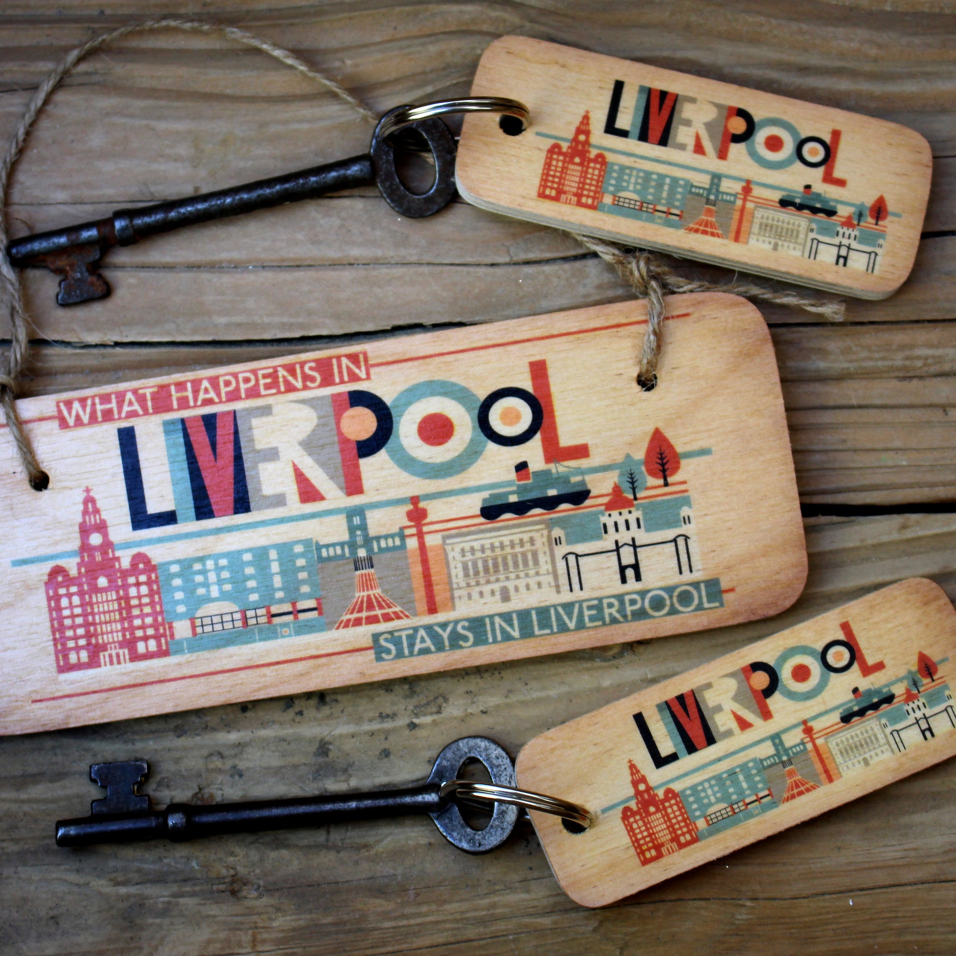 What Happens In Liverpool Scouse Wooden Sign