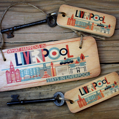 What Happens In Liverpool Scouse Wooden Sign