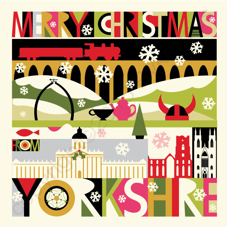 Large Yorkshire Landscape Card N1- Yorkshire card by Wotmalike