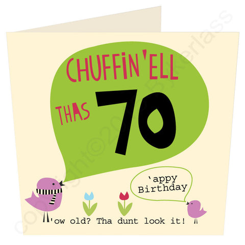 Chuffin 'Ell Thas 70 Yorkshire Card  (YY31)