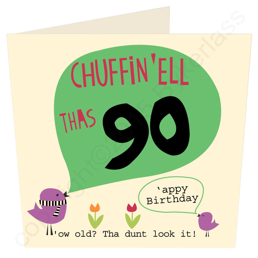  Chuffin 'Ell Thas 90 Yorkshire Card 