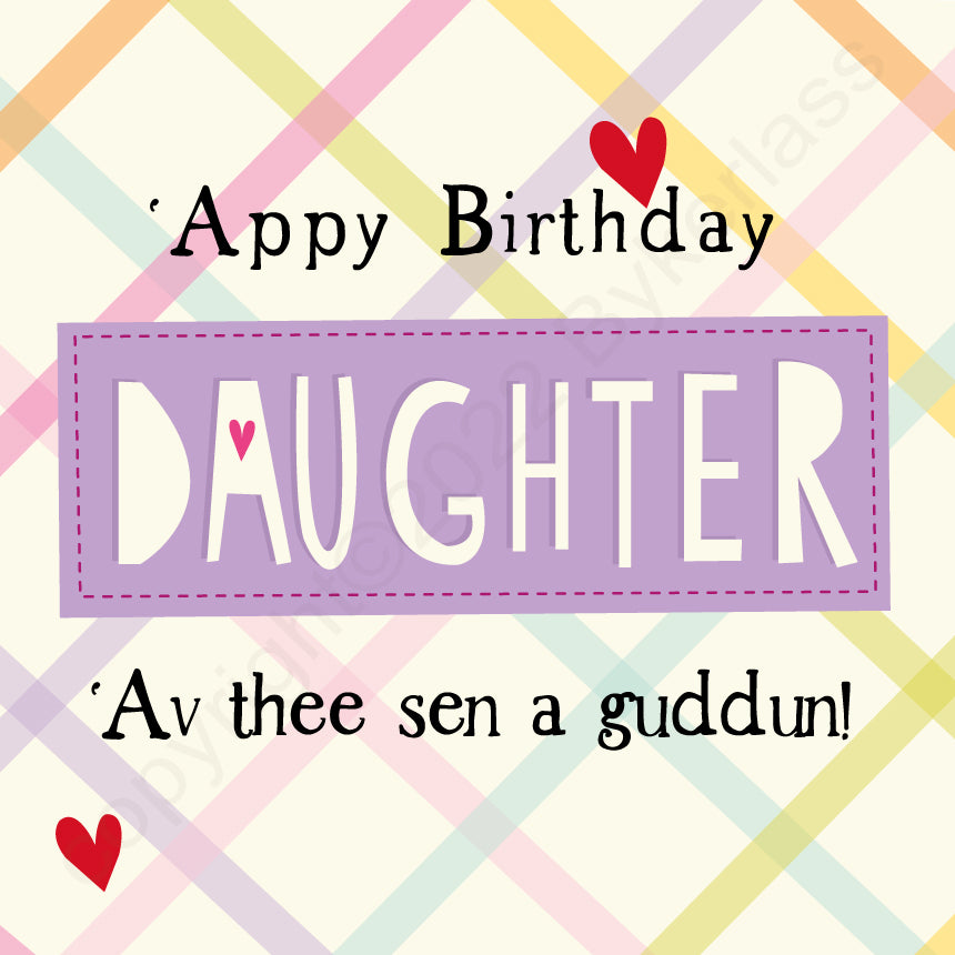 Appy Birthday Daughter Yorkshire Card by WOtmalike