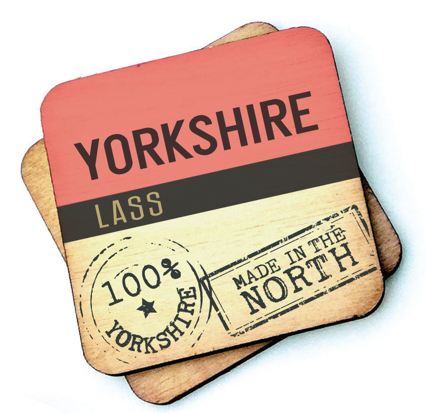 Yorkshire Lass - Rustic Wooden Coaster - RWC1
