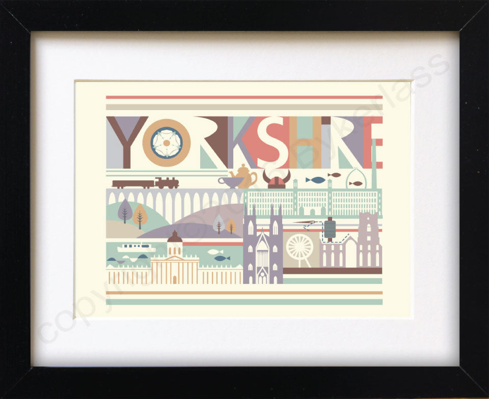 Yorkshire Scape Print Mounted Print