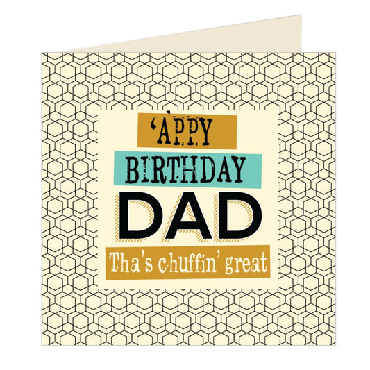 'Appy Birthday Dad Yorkshire Card by Wotmalike