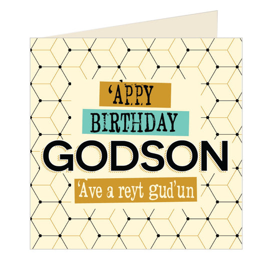 'Appy Birthday Godson - Yorkshire Card