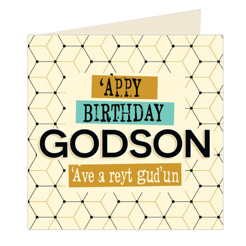 'Appy Birthday Godson - Yorkshire Card (YQ15)