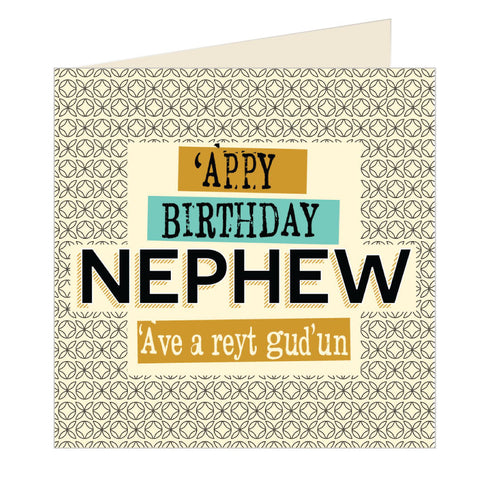 'Appy Birthday Nephew - Yorkshire Card (YQ19)