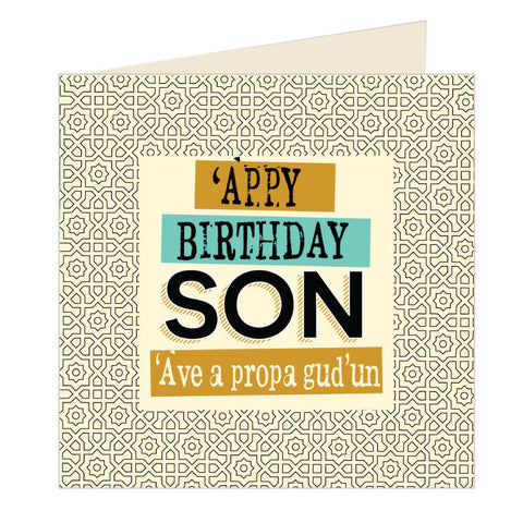 'Appy Birthday Son - Yorkshire Card (YQ20)