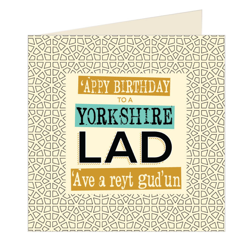 'Appy Birthday to a Yorkshire Lad - Yorkshire Card by wotmalike