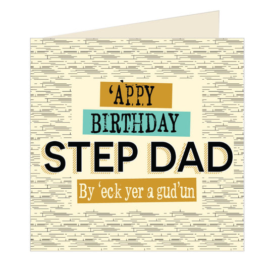 'Appy Birthday Step Dad - Yorkshire Card by Wotmalike