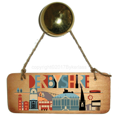 Derbyshire Scape Brights Wooden Sign