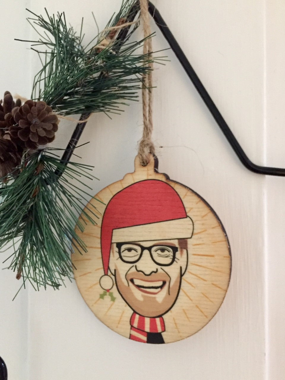 Jurgen Klopp Rustic Wooden Christmas Bauble by Wotmalike