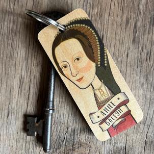 Anne Boleyn Wooden Keyring by WOtmalike